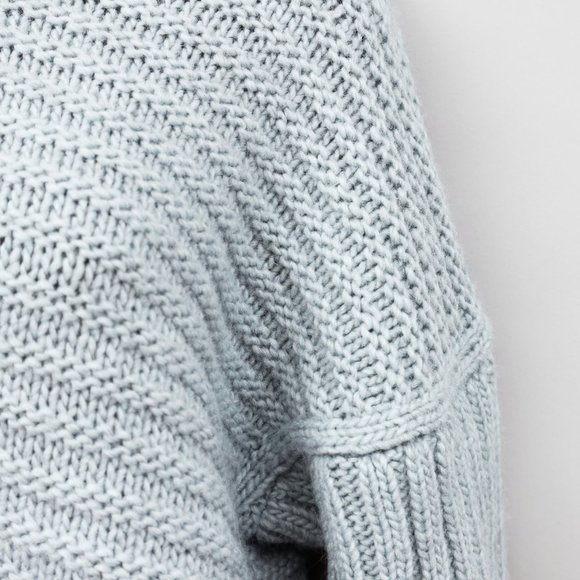 NWT Paul Smith Gray Blue Crewneck Chunky Sweater - Picture 4 of 12